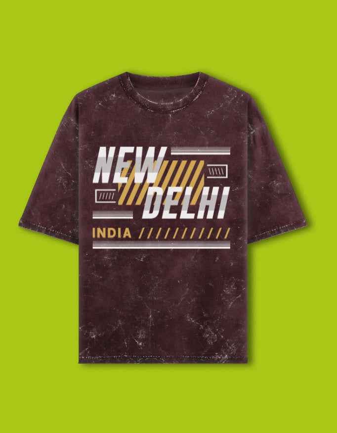 City Special Unisex Oversized Acid Washed Tee for Trendy Comfort