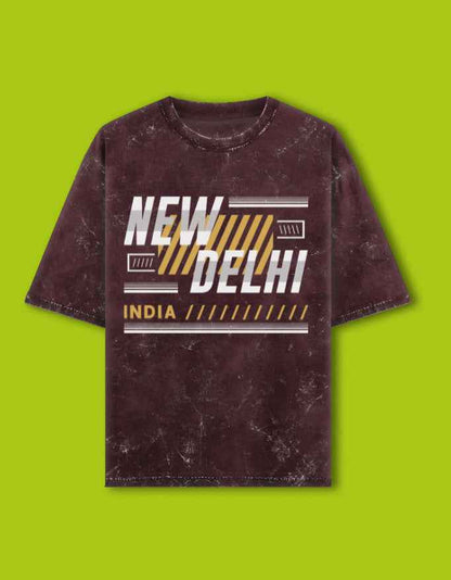 City Special Unisex Oversized Acid Washed Tee for Trendy Comfort