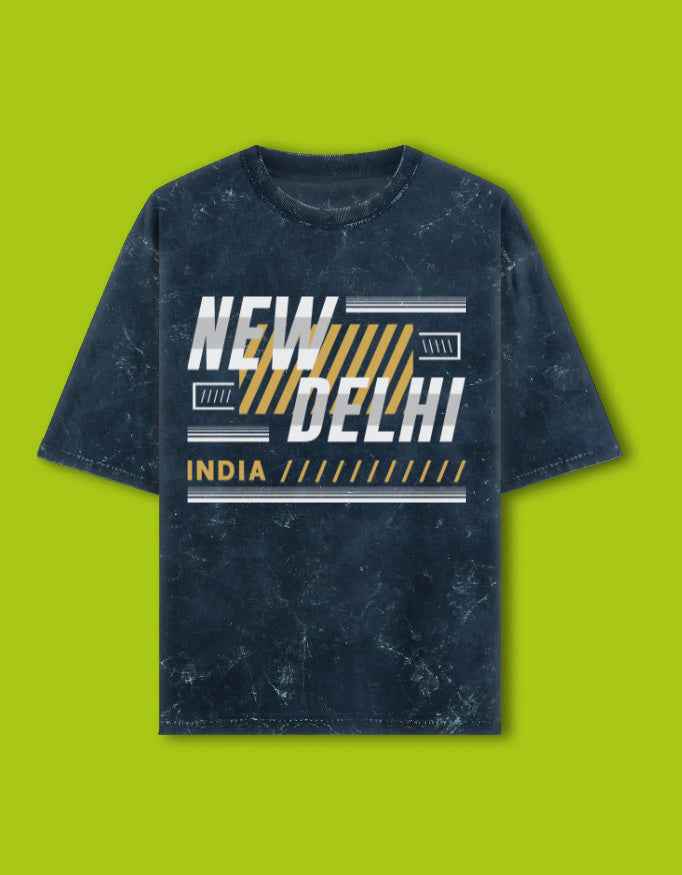 City Special Unisex Oversized Acid Washed Tee for Trendy Comfort