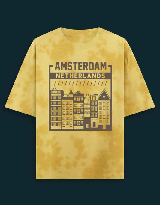 City Tie Dye Oversized T-Shirt for Unisex Fashion